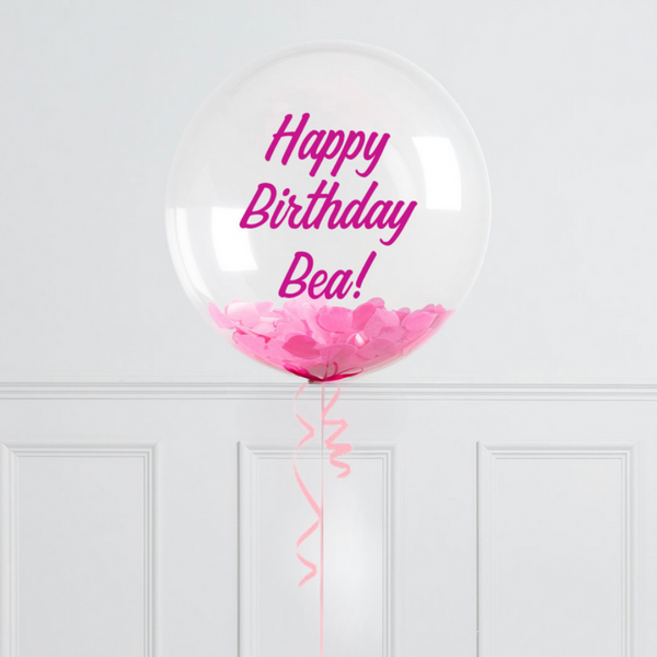 Personalised Party Girl Confetti Bubble Balloon