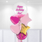 Personalised Pink Bubble Balloon Bunch