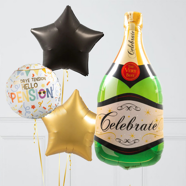 Champagne Retirement Balloon Package