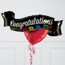 Congratulations Grad Inflated Foil Balloon Bunch