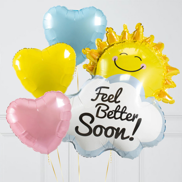 Feel Better Soon Sunshine Pastel Rainbow Balloon Package