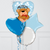 Get Well Hug Pastel Stars Inflated Foil Balloon Bunch