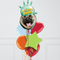 Get Well Pug Shape Inflated Foil Balloon Bunch