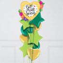 Get Well Soon Flowers Inflated Foil Balloon Bunch