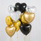 Glitz and Glam Hearts Inflated Foil Balloon Bunch