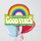 Good Vibes Inflated Foil Balloon Bunch