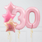 Inflated Baby Pink Birthday Balloon Numbers