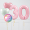 Inflated Baby Pink Pastel Birthday Balloon Numbers