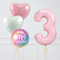 Inflated Baby Pink Pastel Birthday Balloon Numbers