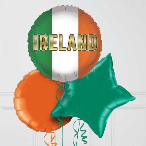 Ireland Themed Inflated Foil Balloon Bunch