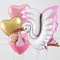 New Baby Girl Pastel Pink Stork Balloon Package