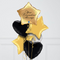 Personalised Glitz & Glam Inflated Star Foil Balloon Bunch