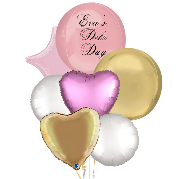 Pink & Gold Debs Personalised Special Edition Orb Set