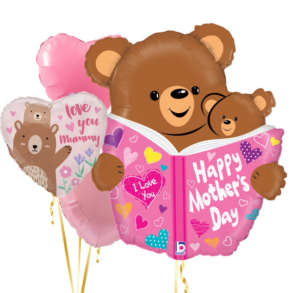 Happy Mother's Day Cutest Teddy Balloon Bouquet
