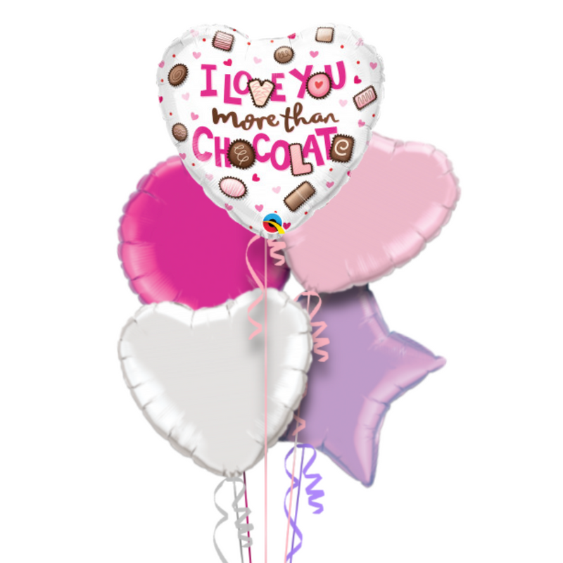 I Love You More Than Chocolate Balloon Bouquet