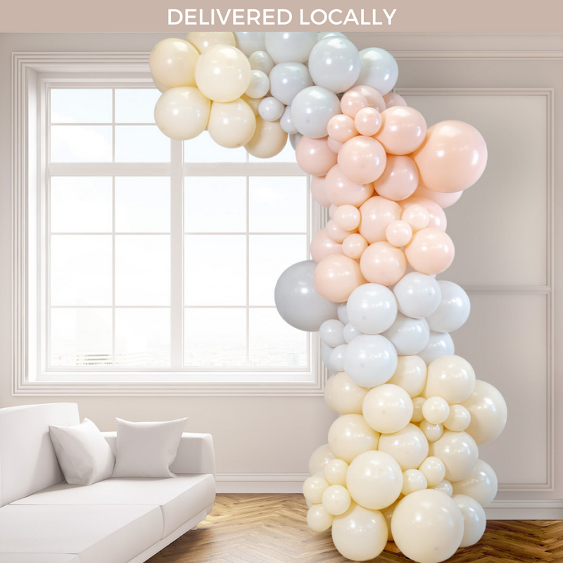 Nude Blush Asymmetric Balloon Arch