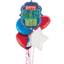 Father's Day Confetti Frame Foil Balloon Bouquet