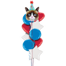 Grumpy Cat Party Face Balloon Bouquet