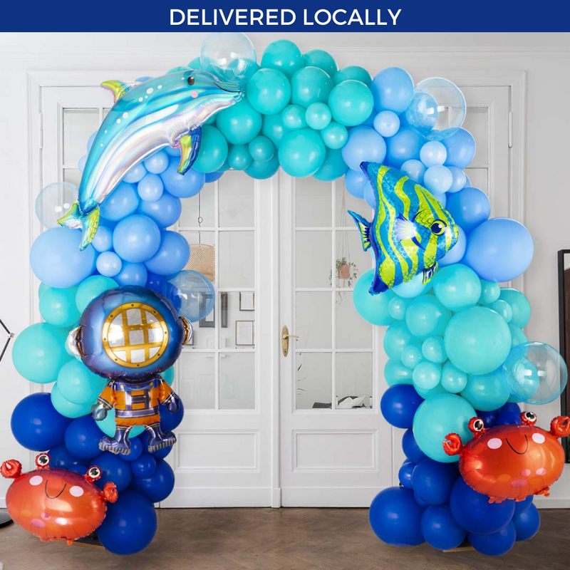Under The Sea Party Foils Ready-Made Balloon Arch