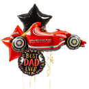 Racing Car Father's Day Inflated Balloon Bouquet
