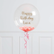 Personalised Peach Tassel Confetti Bubble Balloon