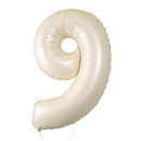 Number Satin Cream Large Shape Balloon