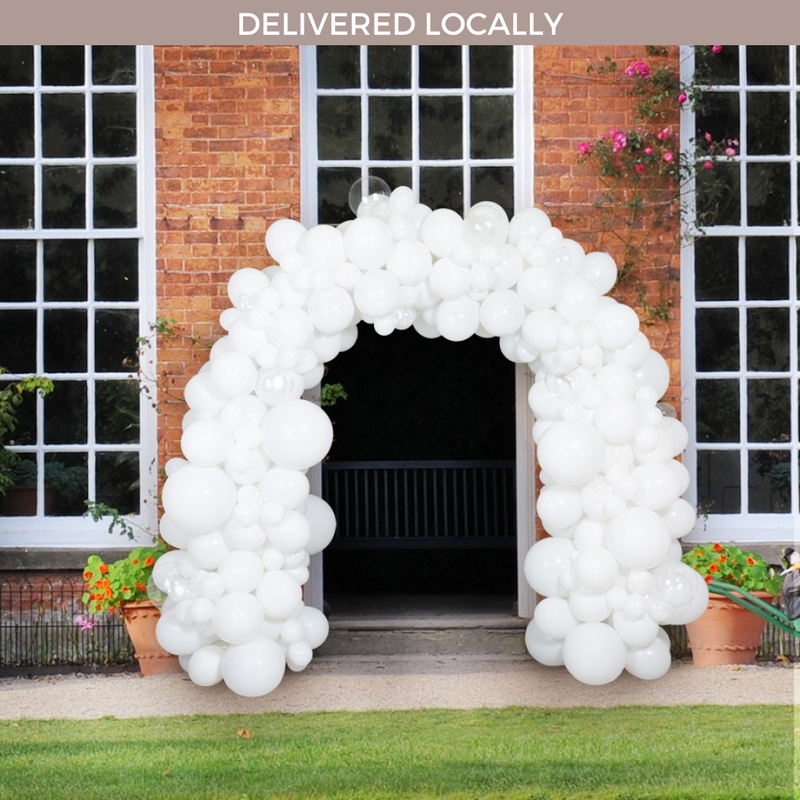 White Wedding Ready-Made Balloon Arch