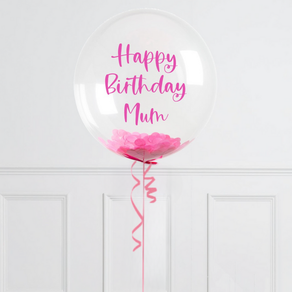 Personalised Flower Tail Confetti Bubble Balloon