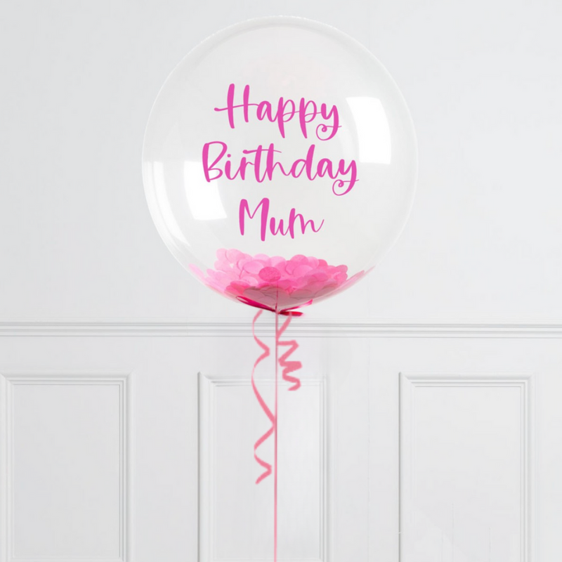 Personalised Flower Tail Confetti Bubble Balloon –