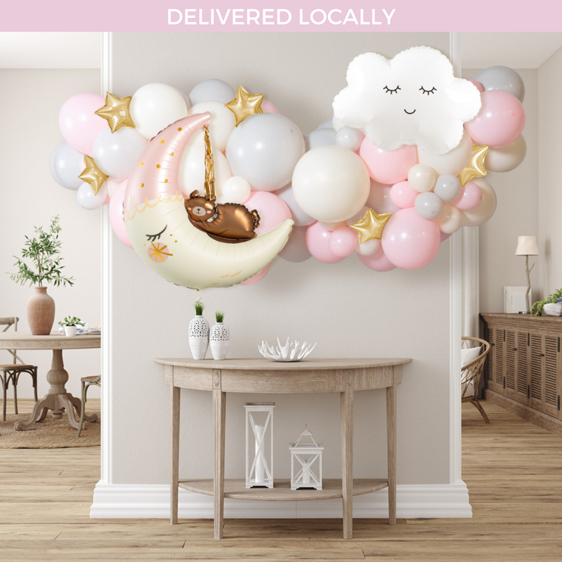 Macaron Pink Baby Party Inflated Balloon Garland