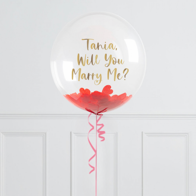 Personalised Will You Marry Me Confetti Bubble Balloon