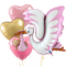 New Baby Girl Stork Inflated Balloon Package