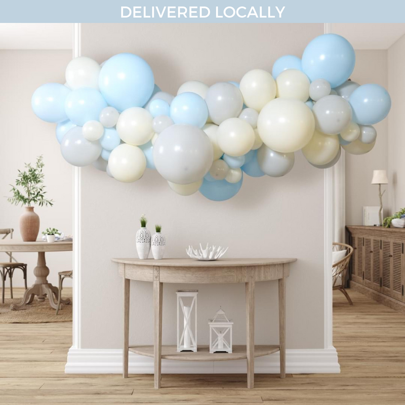 Macaron Blue Inflated Balloon Garland