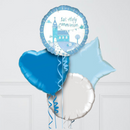 1st Holy Communion Baby Blue Inflated Foil Balloon Bunch