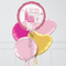 1st Holy Communion Baby Pink Inflated Foil Balloon Bunch