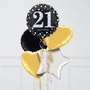21st Birthday Elegant Sparkles Foil Balloon Bunch