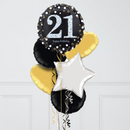21st Birthday Elegant Sparkles Foil Balloon Bunch