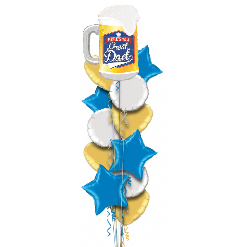 Here's to a great dad foil Balloon Bouquet