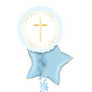 gold cross confirmation balloon bouquet 