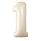 Number Satin Cream Large Shape Balloon