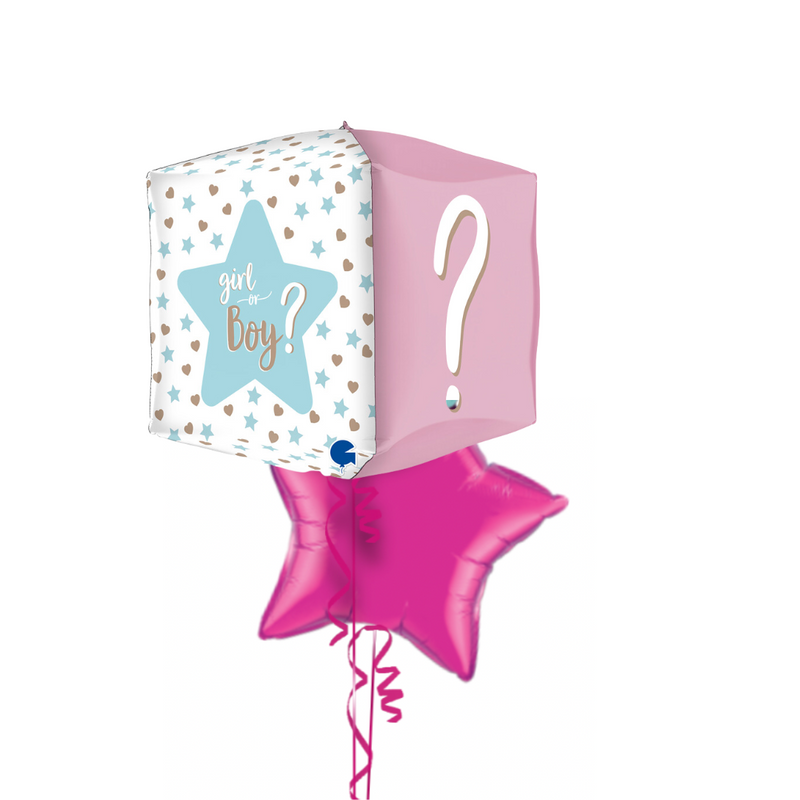 Gender Reveal Foil Inflated Balloon Bouquet