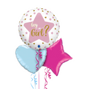 Gender Reveal Foil Inflated Balloon Bouquet | Gender Reveal Balloon