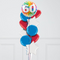 60th Birthday Rainbow Confetti Inflated Foil Balloon Bunch