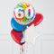 60th Birthday Rainbow Confetti Inflated Foil Balloon Bunch