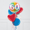 60th Birthday Rainbow Confetti Inflated Foil Balloon Bunch