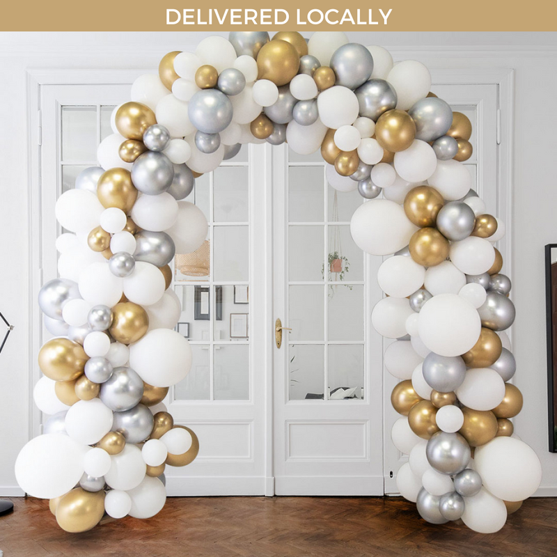 Stylish Metallic Ready-Made Balloon Arch