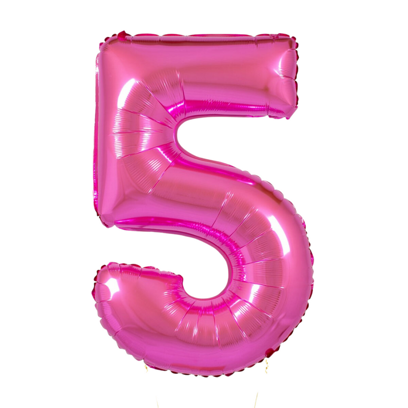 Number Pink Large Shape Balloon