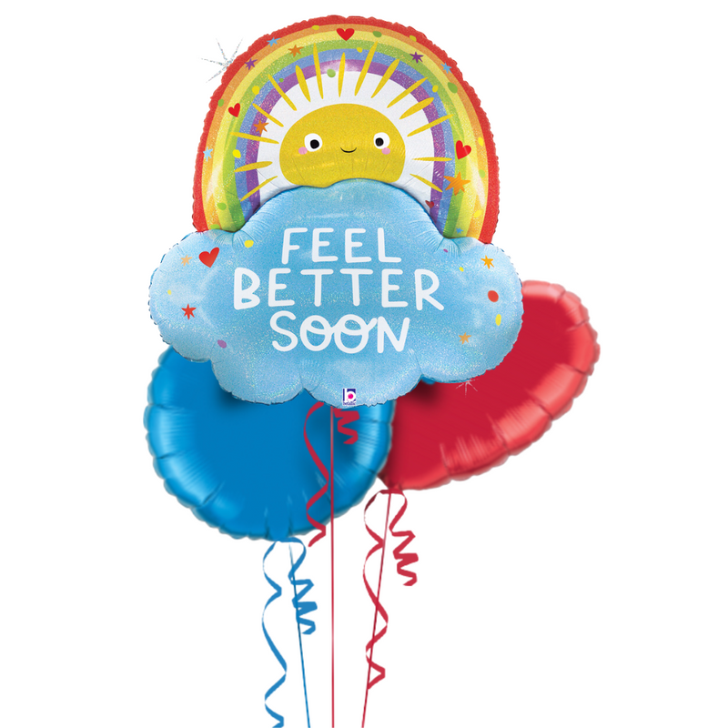 Feel Better Rainbow Sun Balloon Bouquet