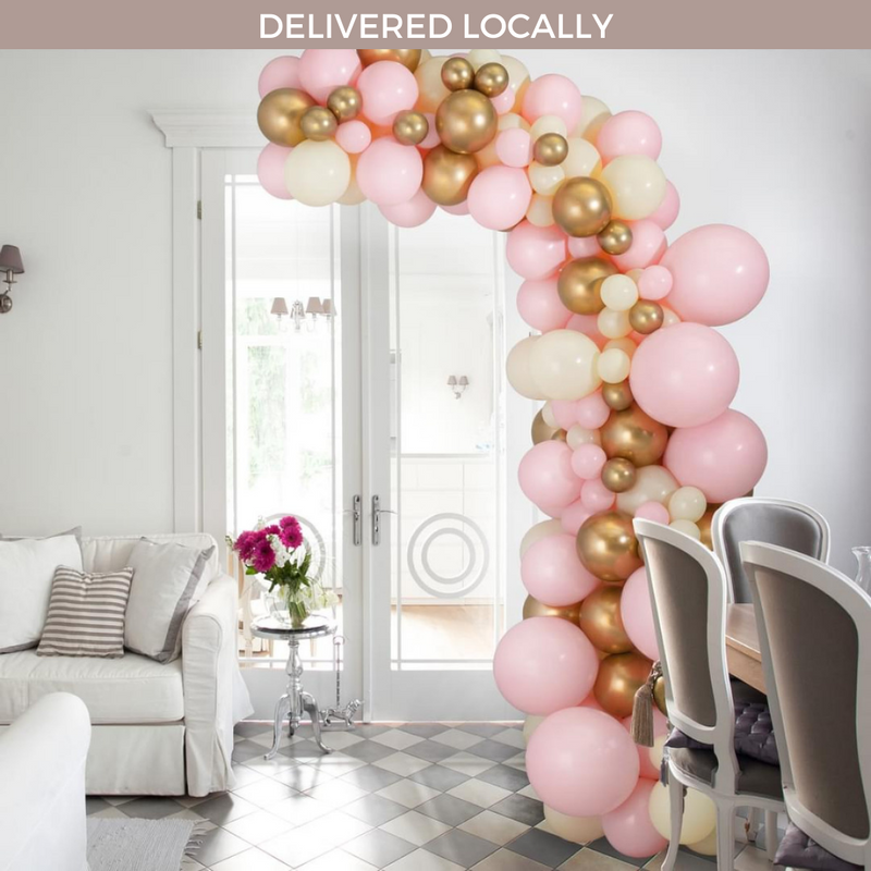Baby Pink Asymmetric Balloon Arch