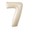 Number Satin Cream Large Shape Balloon